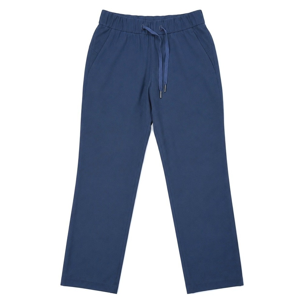 lululemon On The Fly Woven's 27 Pants Womens 4 True Navy Travel Work Athleisure
